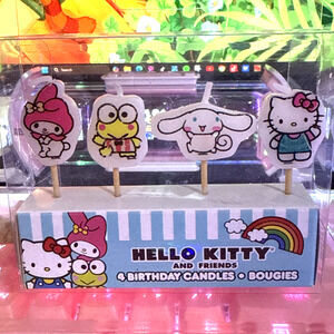 Sanrio Hello Kitty & Friends Birthday Candle 4 Pick Topper My Melody Keroppi